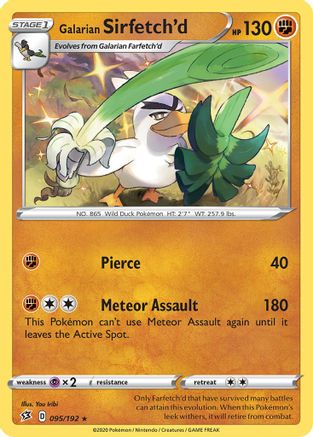 Galarian Sirfetch'd (095/192) (Theme Deck Exclusive) [Sword & Shield: Rebel Clash] | Jomio and Rueliete's Cards and Comics