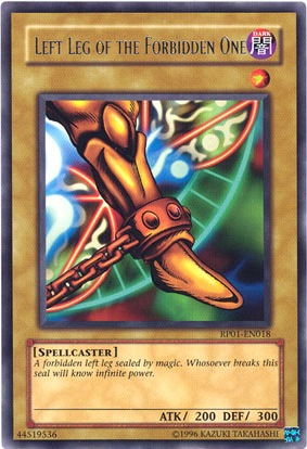 Left Leg of the Forbidden One [RP01-EN018] Rare | Jomio and Rueliete's Cards and Comics