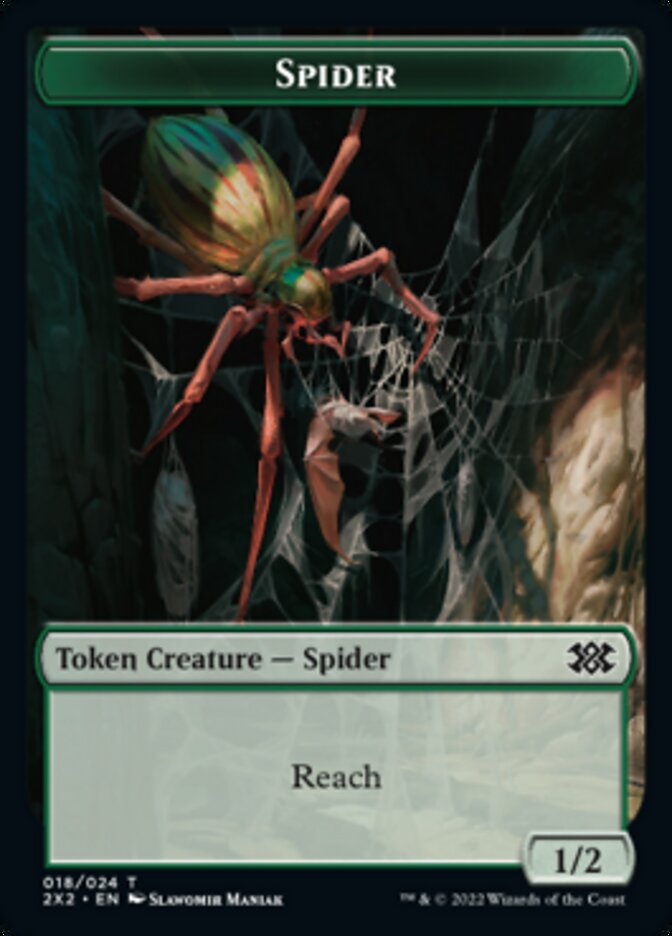 Spider // Spirit (008) Double-Sided Token [Double Masters 2022 Tokens] | Jomio and Rueliete's Cards and Comics