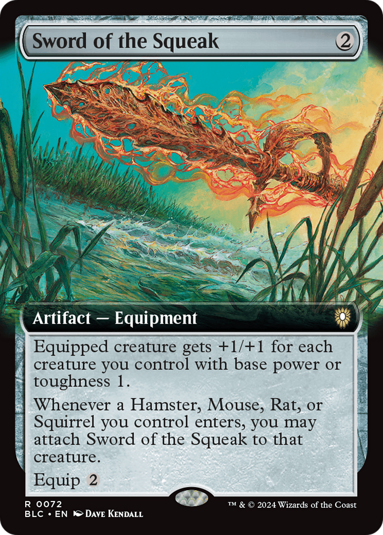 Sword of the Squeak (Extended Art) [Bloomburrow Commander] | Jomio and Rueliete's Cards and Comics