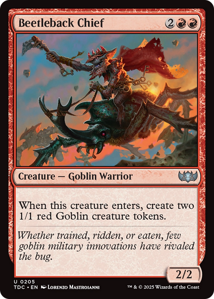 Beetleback Chief [Tarkir: Dragonstorm Commander] | Jomio and Rueliete's Cards and Comics