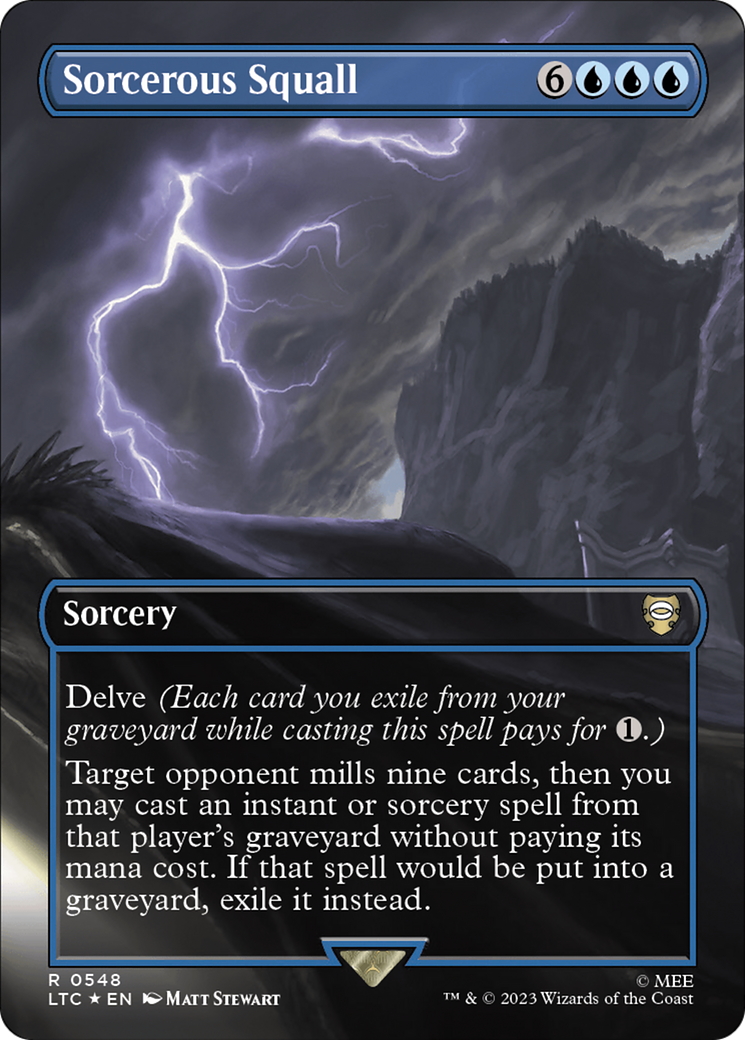 Sorcerous Squall (Borderless) (Surge Foil) [The Lord of the Rings: Tales of Middle-Earth Commander] | Jomio and Rueliete's Cards and Comics