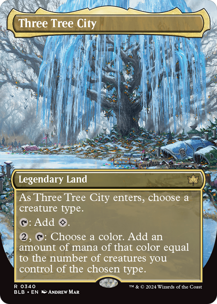 Three Tree City (Borderless) (0340) [Bloomburrow] | Jomio and Rueliete's Cards and Comics