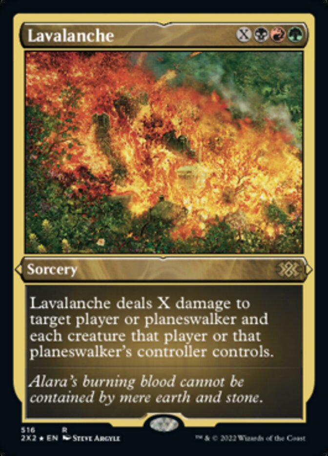 Lavalanche (Foil Etched) [Double Masters 2022] | Jomio and Rueliete's Cards and Comics