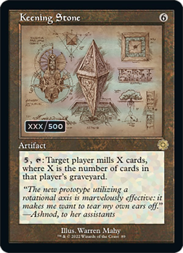 Keening Stone (Retro Schematic) (Serialized) [The Brothers' War Retro Artifacts] | Jomio and Rueliete's Cards and Comics