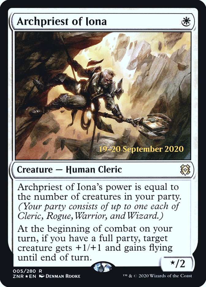 Archpriest of Iona [Zendikar Rising Prerelease Promos] | Jomio and Rueliete's Cards and Comics