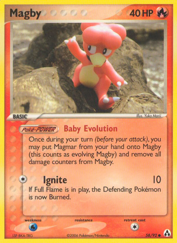 Magby (58/92) [EX: Legend Maker] | Jomio and Rueliete's Cards and Comics