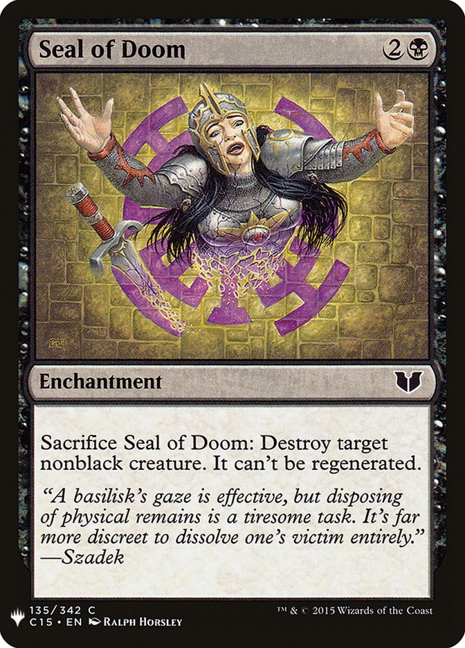 Seal of Doom [Mystery Booster] | Jomio and Rueliete's Cards and Comics