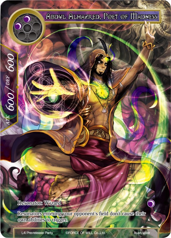 Abdul Alhazred, Poet of Madness (L4 Pre-release Party) [Promo Cards] | Jomio and Rueliete's Cards and Comics