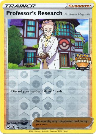 Professor's Research (178/202) (Regional Championship Promo) [Sword & Shield: Base Set] | Jomio and Rueliete's Cards and Comics