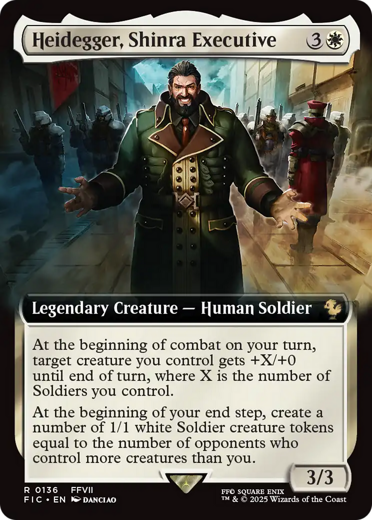 Heidegger, Shinra Executive (Extended Art) [FINAL FANTASY Commander] | Jomio and Rueliete's Cards and Comics