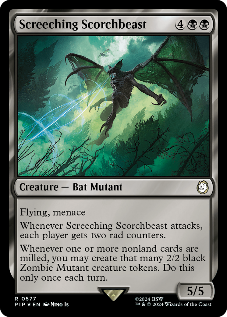 Screeching Scorchbeast (Surge Foil) [Fallout] | Jomio and Rueliete's Cards and Comics