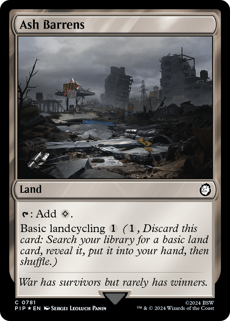 Ash Barrens (Surge Foil) [Fallout] | Jomio and Rueliete's Cards and Comics