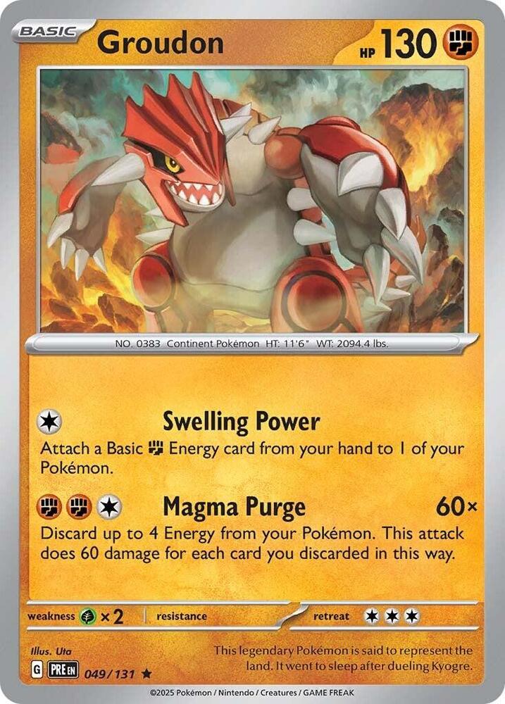 Groudon (049/131) [Scarlet & Violet: Prismatic Evolutions] | Jomio and Rueliete's Cards and Comics