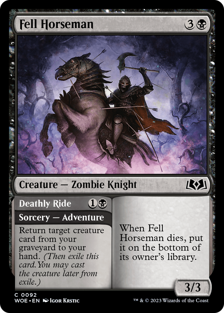 Fell Horseman // Deathly Ride [Wilds of Eldraine] | Jomio and Rueliete's Cards and Comics