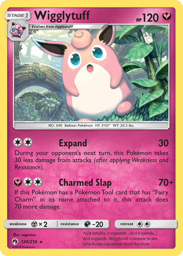 Wigglytuff (134/214) [Sun & Moon: Lost Thunder] | Jomio and Rueliete's Cards and Comics