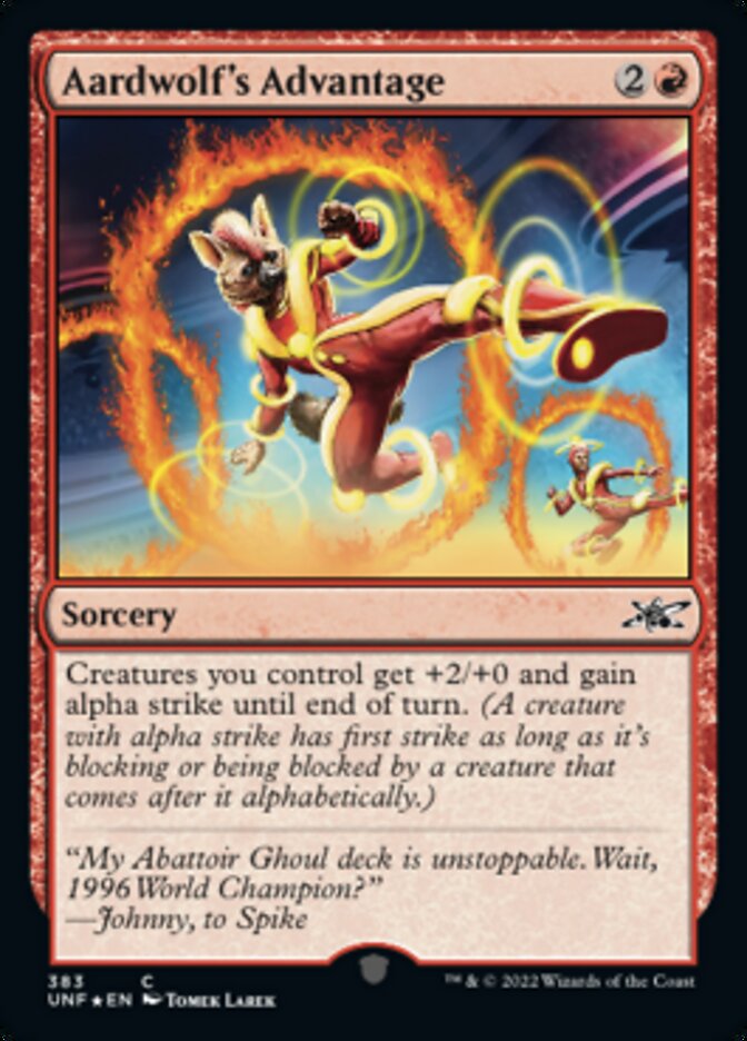 Aardwolf's Advantage (Galaxy Foil) [Unfinity] | Jomio and Rueliete's Cards and Comics