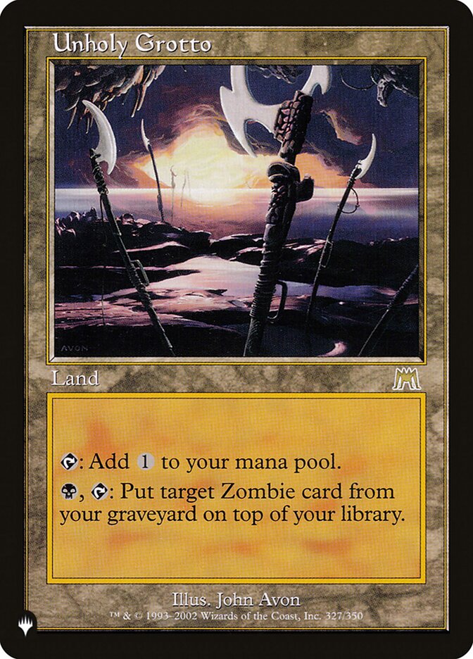 Unholy Grotto [The List] | Jomio and Rueliete's Cards and Comics