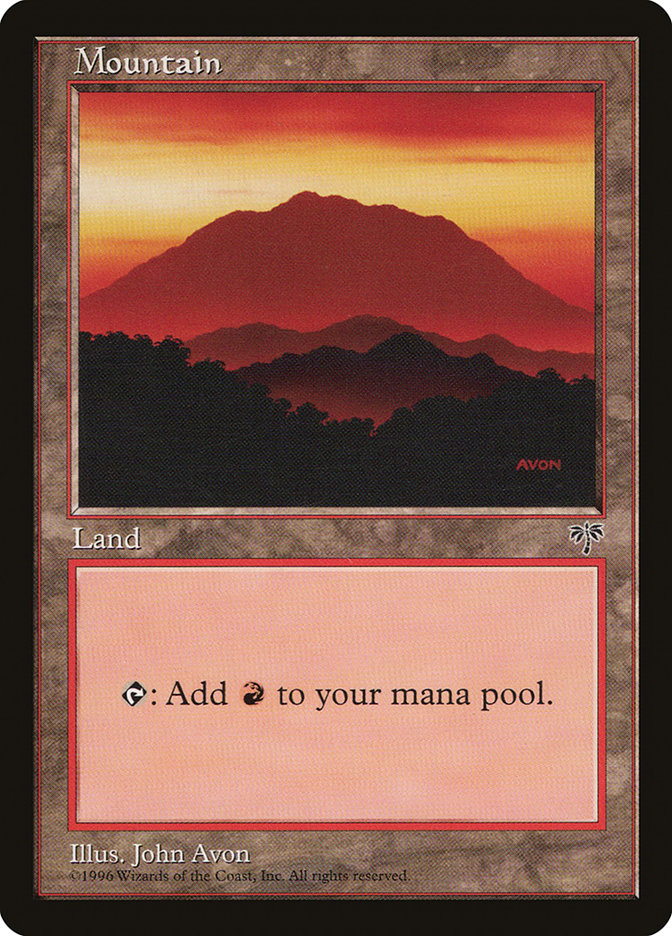 Mountain (Red Signature) [Mirage] | Jomio and Rueliete's Cards and Comics