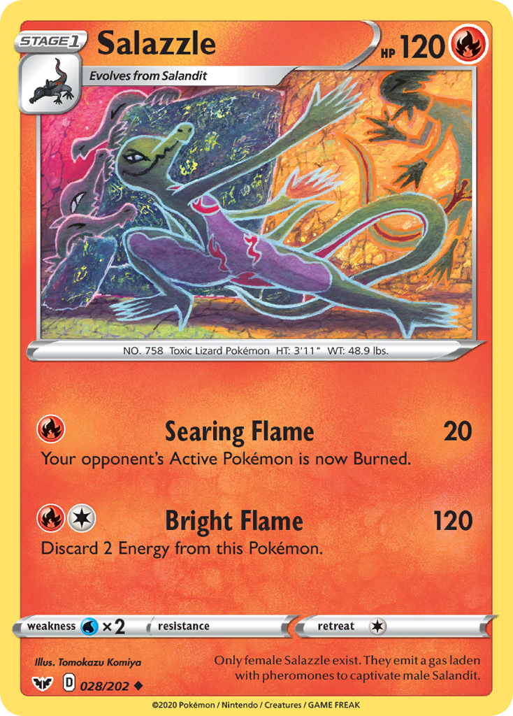 Salazzle (028/202) [Sword & Shield: Base Set] | Jomio and Rueliete's Cards and Comics