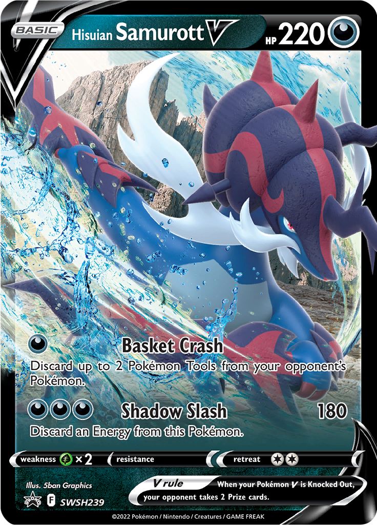 Hisuian Samurott V (SWSH239) [Sword & Shield: Black Star Promos] | Jomio and Rueliete's Cards and Comics