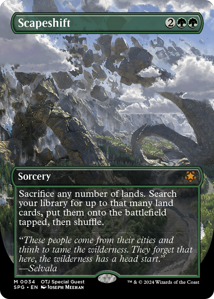 Scapeshift (Borderless) [Outlaws of Thunder Junction Special Guests] | Jomio and Rueliete's Cards and Comics