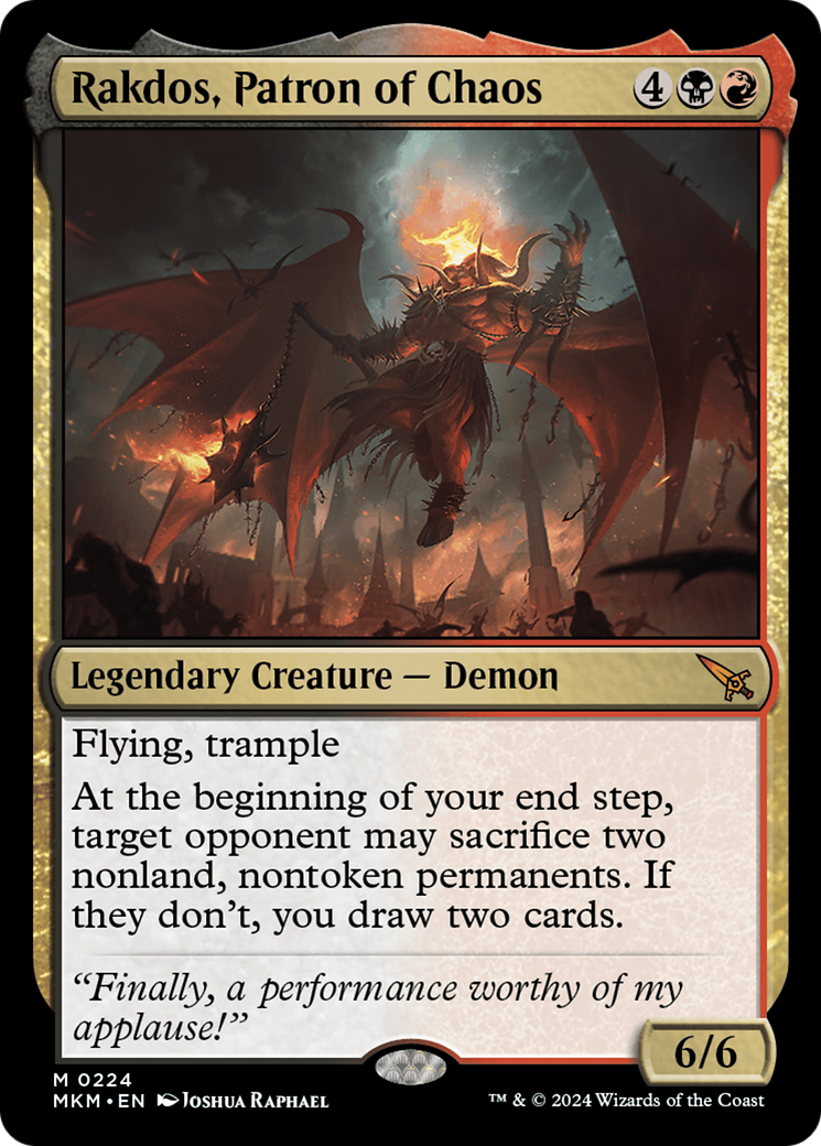 Rakdos, Patron of Chaos [Murders at Karlov Manor] | Jomio and Rueliete's Cards and Comics