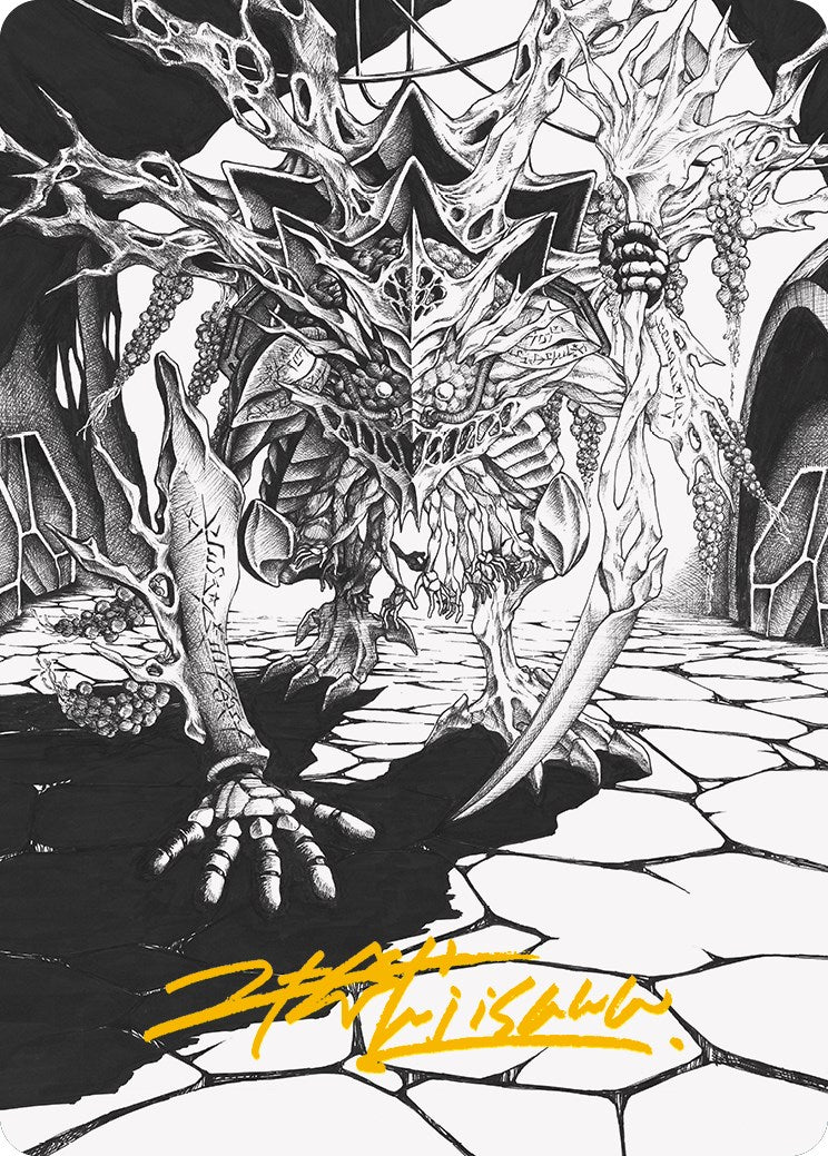Thrun, Breaker of Silence Art Card (Gold-Stamped Signature) [Phyrexia: All Will Be One Art Series] | Jomio and Rueliete's Cards and Comics
