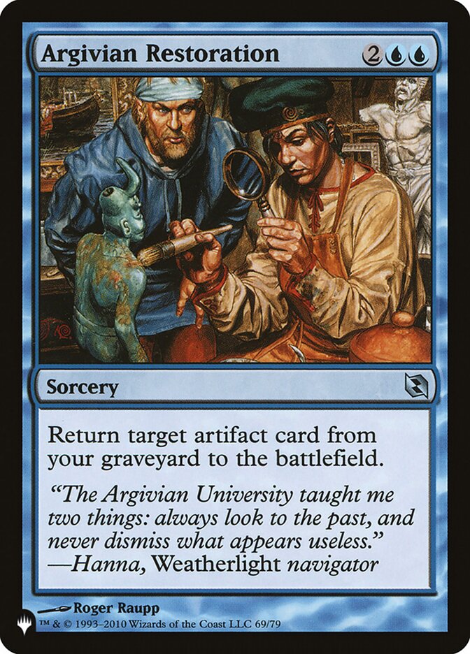 Argivian Restoration [The List] | Jomio and Rueliete's Cards and Comics