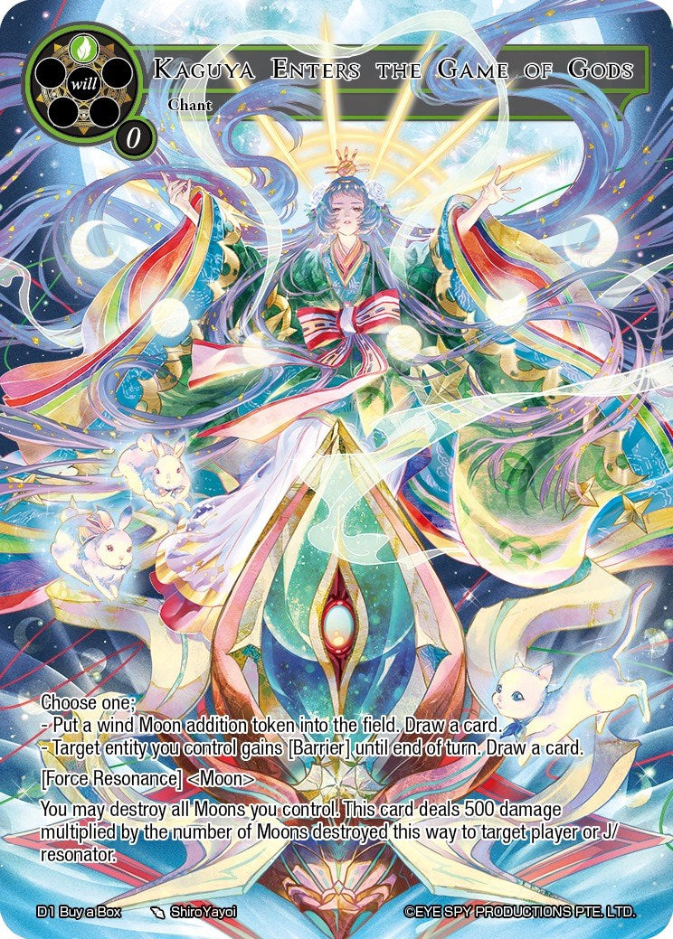 Kaguya Enters the Game of Gods (D1 Buy a Box) [Promo Cards] | Jomio and Rueliete's Cards and Comics