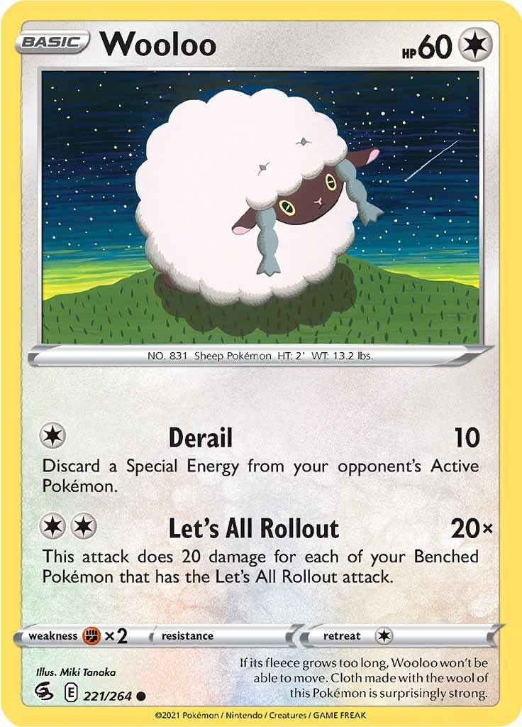 Wooloo (221/264) [Sword & Shield: Fusion Strike] | Jomio and Rueliete's Cards and Comics