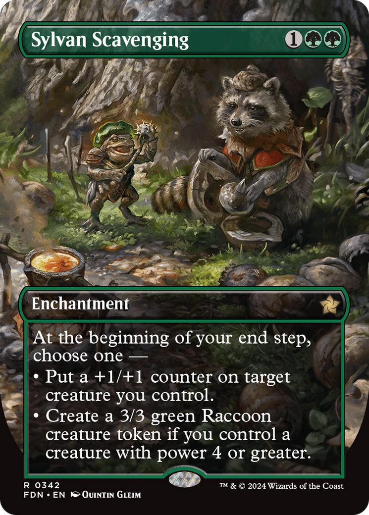 Sylvan Scavenging (Borderless) [Foundations] | Jomio and Rueliete's Cards and Comics