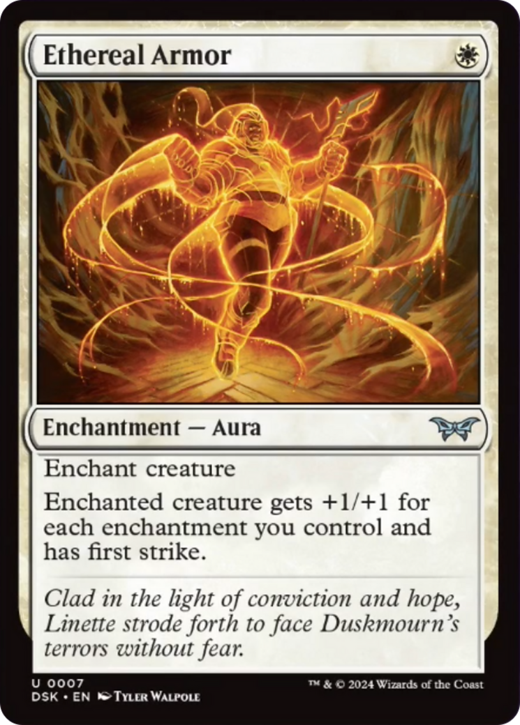 Ethereal Armor [Duskmourn: House of Horror] | Jomio and Rueliete's Cards and Comics