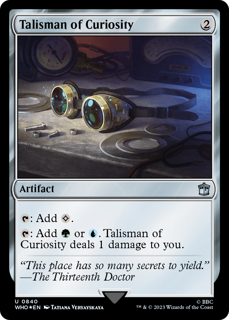 Talisman of Curiosity (Surge Foil) [Doctor Who] | Jomio and Rueliete's Cards and Comics