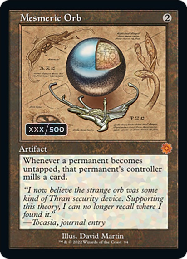 Mesmeric Orb (Retro Schematic) (Serialized) [The Brothers' War Retro Artifacts] | Jomio and Rueliete's Cards and Comics