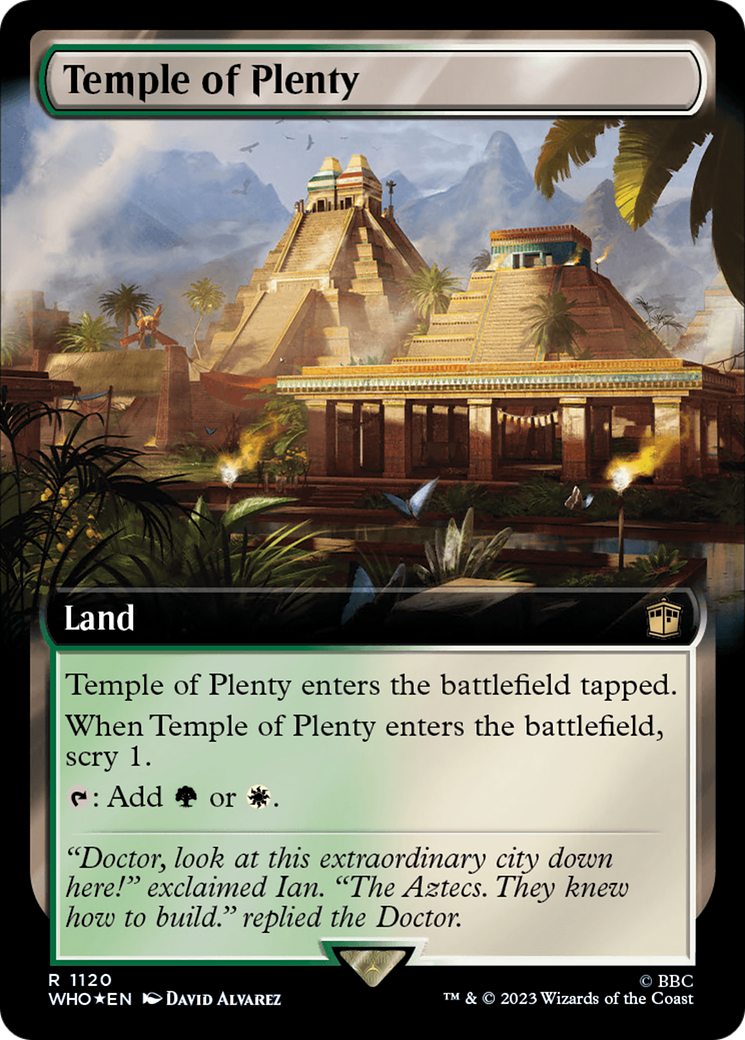Temple of Plenty (Extended Art) (Surge Foil) [Doctor Who] | Jomio and Rueliete's Cards and Comics