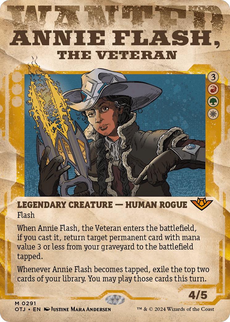 Annie Flash, the Veteran (Showcase) [Outlaws of Thunder Junction] | Jomio and Rueliete's Cards and Comics
