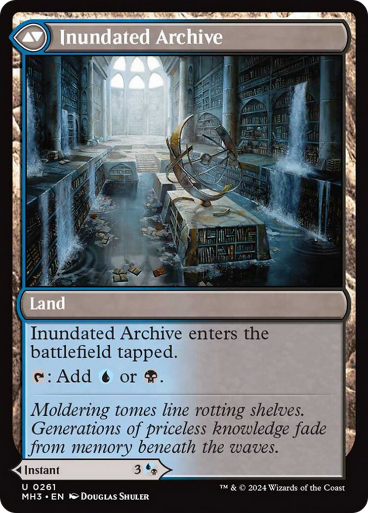 Waterlogged Teachings //Inundated Archive [Modern Horizons 3] | Jomio and Rueliete's Cards and Comics