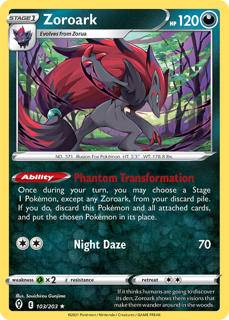 Zoroark (103/203) (Theme Deck Exclusive) [Sword & Shield: Evolving Skies] | Jomio and Rueliete's Cards and Comics