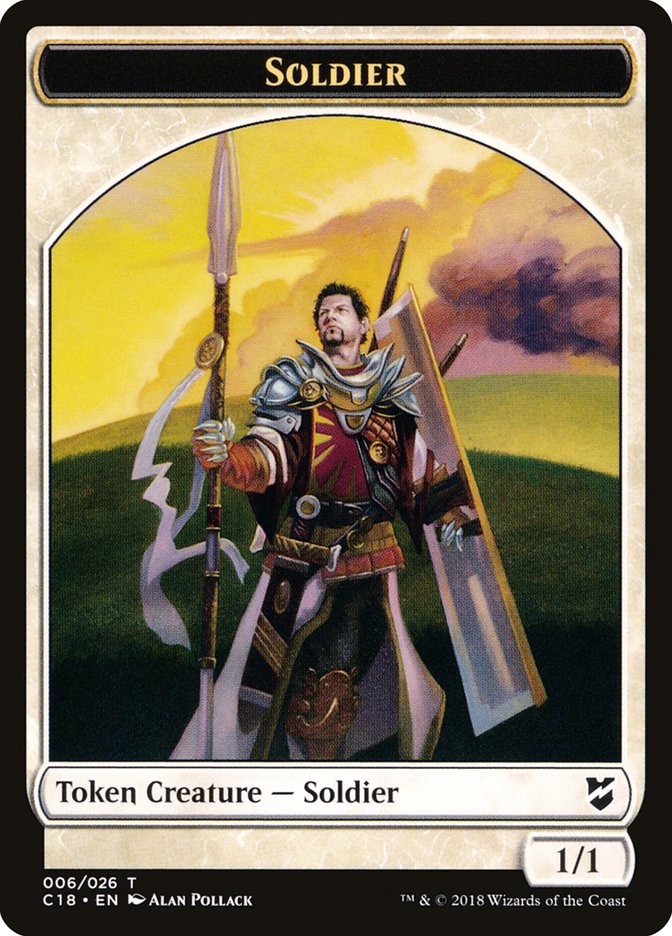 Soldier Token [Commander 2018 Tokens] | Jomio and Rueliete's Cards and Comics