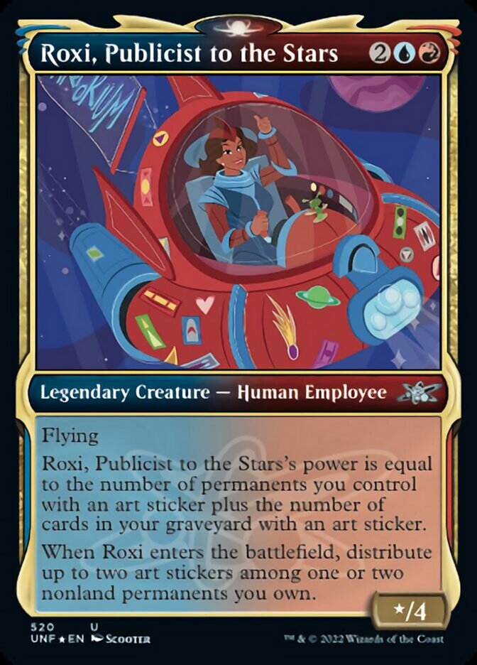 Roxi, Publicist to the Stars (Showcase) (Galaxy Foil) [Unfinity] | Jomio and Rueliete's Cards and Comics