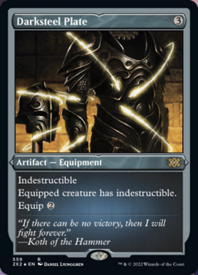Darksteel Plate (Foil Etched) [Double Masters 2022] | Jomio and Rueliete's Cards and Comics
