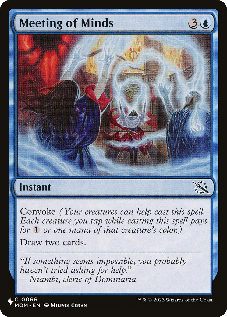 Meeting of Minds [The List] | Jomio and Rueliete's Cards and Comics