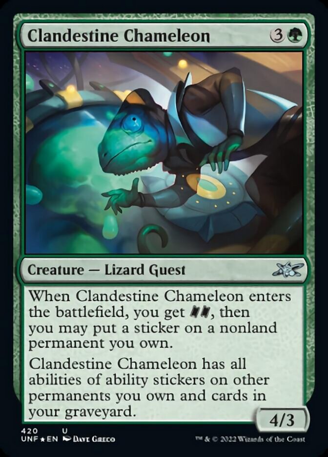 Clandestine Chameleon (Galaxy Foil) [Unfinity] | Jomio and Rueliete's Cards and Comics