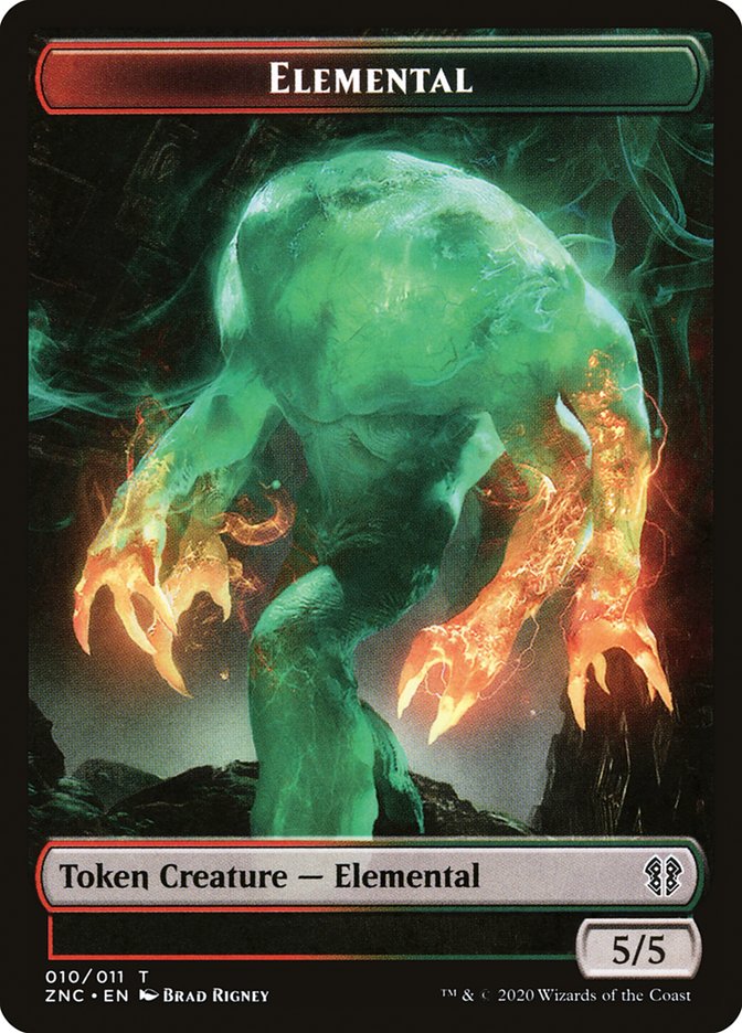 Elemental (008) // Elemental (010) Double-Sided Token [Zendikar Rising Commander Tokens] | Jomio and Rueliete's Cards and Comics