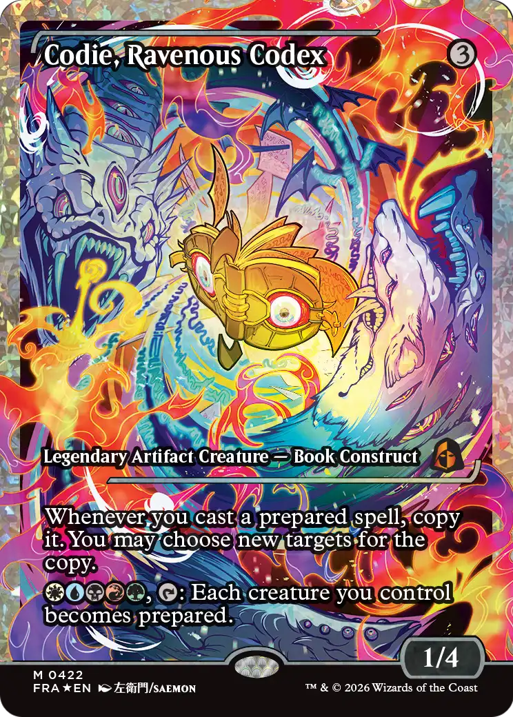 Codie, Ravenous Codex (Showcase) (Fracture Foil) [Reality Fracture] | Jomio and Rueliete's Cards and Comics