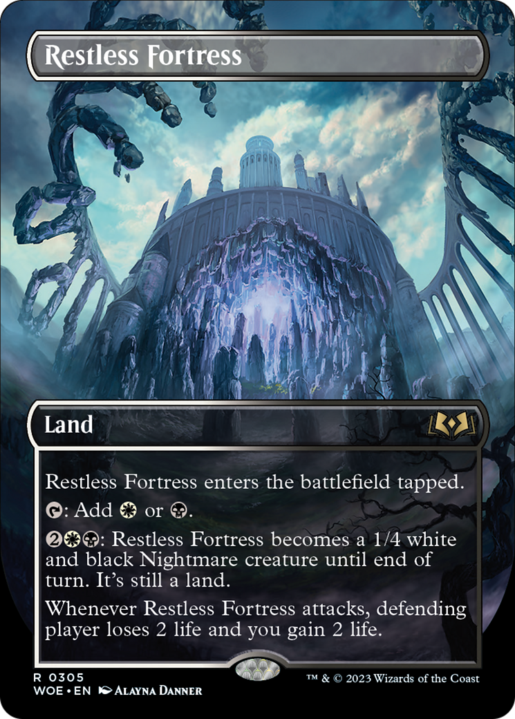 Restless Fortress (Borderless Alternate Art) [Wilds of Eldraine] | Jomio and Rueliete's Cards and Comics