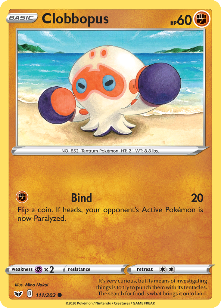 Clobbopus (111/202) [Sword & Shield: Base Set] | Jomio and Rueliete's Cards and Comics