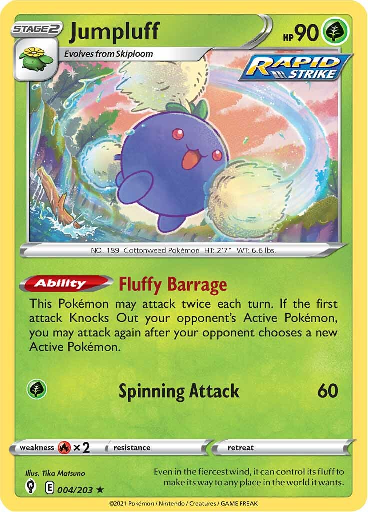 Jumpluff (004/203) [Sword & Shield: Evolving Skies] | Jomio and Rueliete's Cards and Comics