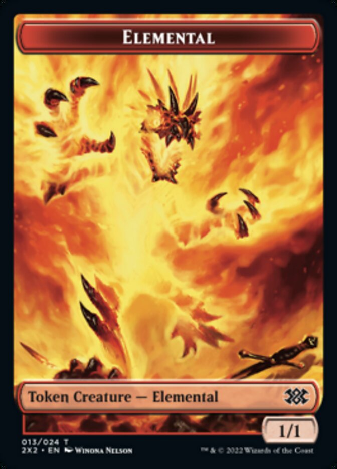 Elemental // Phyrexian Golem Double-Sided Token [Double Masters 2022 Tokens] | Jomio and Rueliete's Cards and Comics